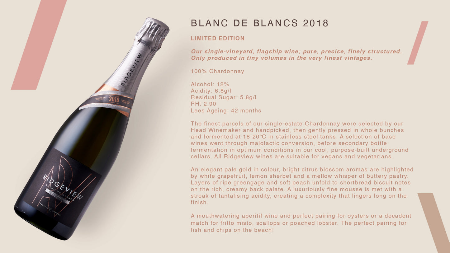 Ridgeview, Blanc de Blancs, 2018